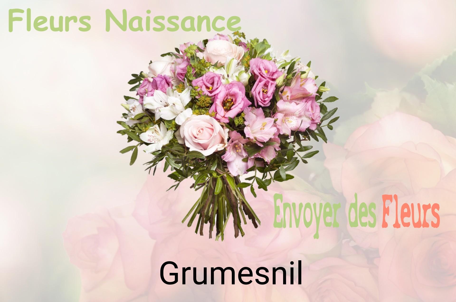 Bouquet de fleurs de naissance livré à Grumesnil